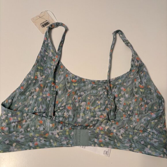 Fabletics NWT Fine Touch Scoop Neck Bralette XXL 14 16 in Daylight Garden blue - Picture 3 of 5